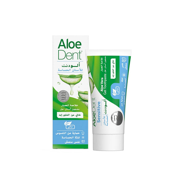 Aloedent Sensitive Toothpaste Aloe Vera Tea Tree Oil Echinacea Fluoride-Free SLS-Free 50 ml