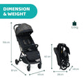 Chicco Glee Self-Folding Stroller Playful Black, Birth to 22 kg