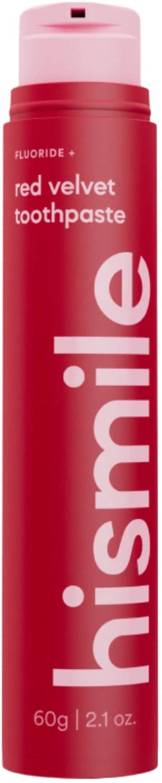 Hismile Red Velvet Fluoride Toothpaste with Xylitol and Zinc Lactate 60g