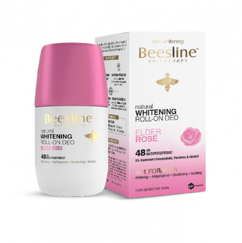 Beesline Rose Scented Brightening Deodorant Roll-On 50ml