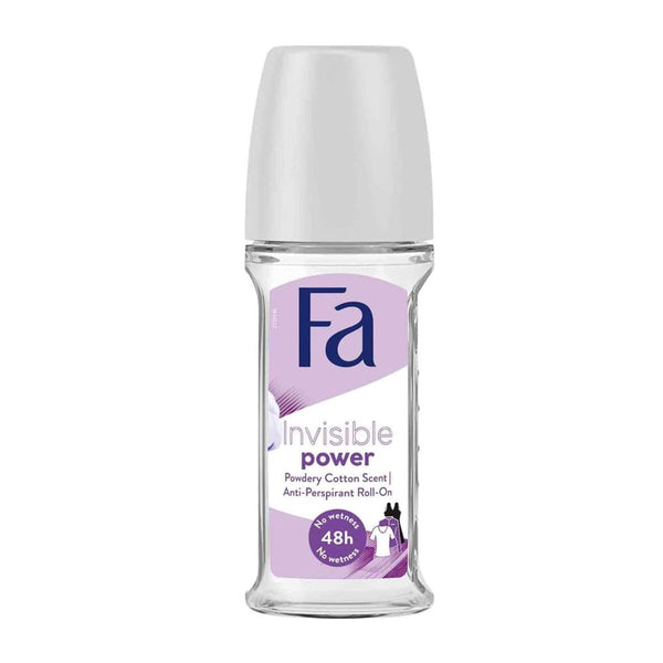 Fa Roll-On Invisible Power Deodorant Fresh Powdery Cotton Scent 50ml