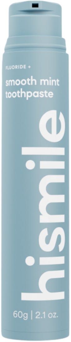 Hismile Smooth Mint Fluoride Toothpaste with Zinc Lactate and Xylitol 60g