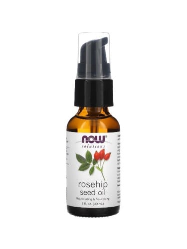 Now Rosehip Seed Oil Facial and Hair Oil, 100% Pure Cold-Pressed, 30 ml