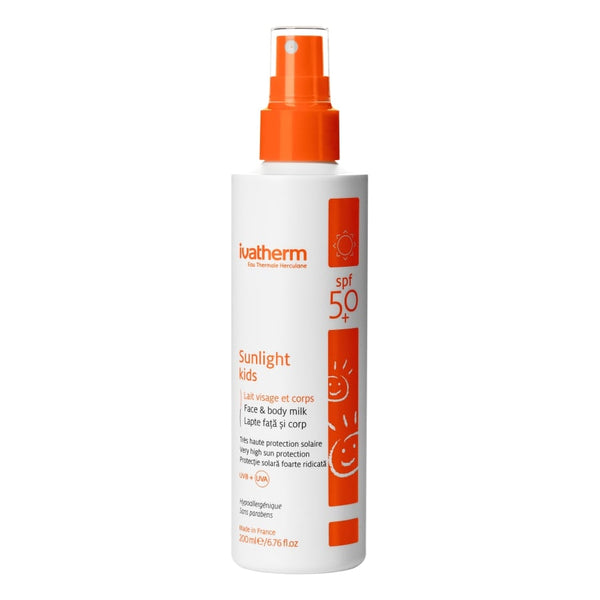 Ivatherm Sunlight Kids Sunscreen Spray, High UV Protection, Water-Resistant