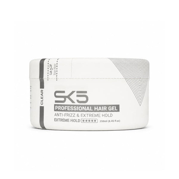 SK5 Professional Extreme Hold Clear Hair Gel Frizz Control Non-Sticky Finish 250ml