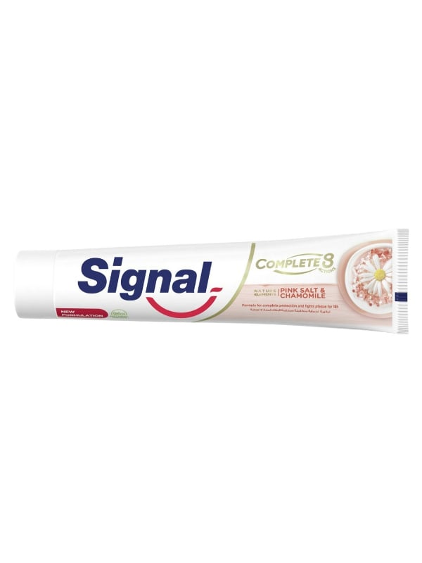 Signal Complete 8 Nature Elements Toothpaste with Chamomile, Pink Salt and Zinc, 75 ml