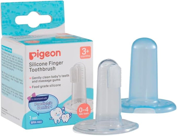 Pigeon Silicone Finger Toothbrush Soft Infant Gum and Teeth Cleaning, 12 to 18 Months