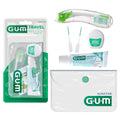 GUM Travel Oral Care Kit with Foldable Toothbrush, Toothpaste, Floss and Minty Interdental Picks