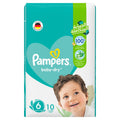 Pampers Baby-Dry Taped Diapers Size 6 Aloe Vera Lotion 13+ kg, 10 Pack