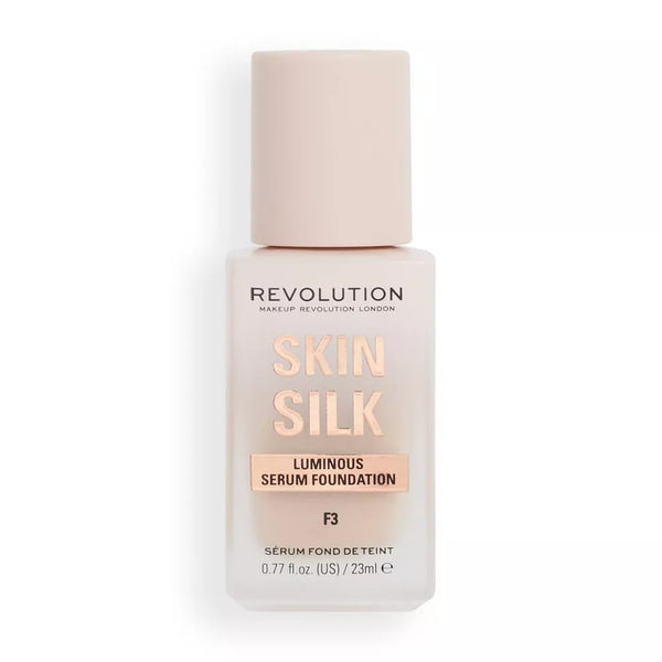 Revolution Skin Silk Serum Foundation Lightweight Natural Finish F3