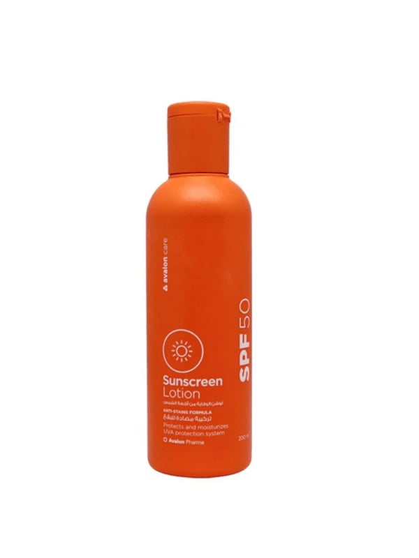 Avalon Pharma Sunscreen Lotion SPF 50 UVA/UVB Protection 200ml