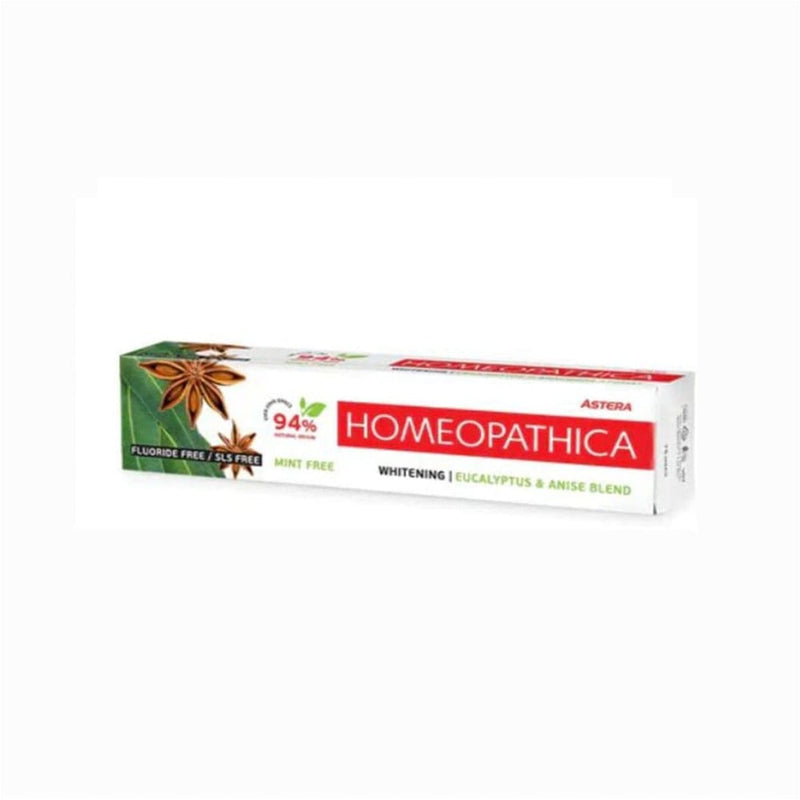 Astera Homeopathica Toothpaste Brightening Eucalyptus & Anise Blend Fluoride-Free 75 ml