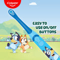 Colgate Kids Bluey Battery Toothbrush Extra Soft Bristles Small Vibrating Head