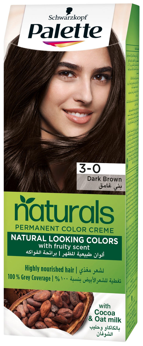 Palette Dark Brown Permanent Hair Colour Creme 3-0