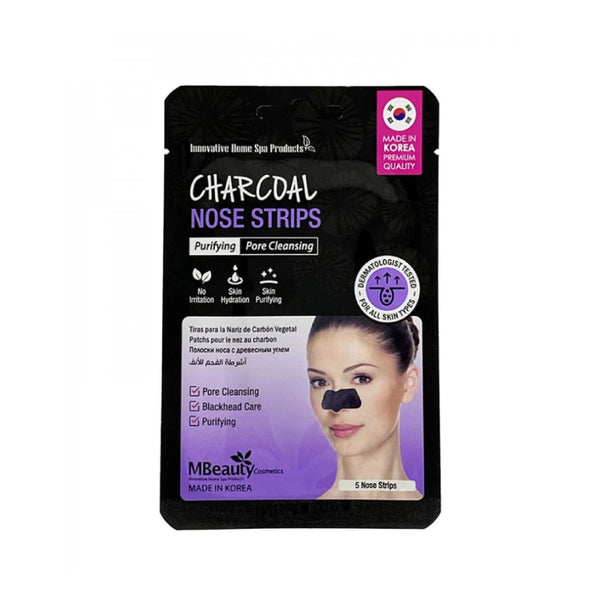MBeauty Charcoal Nose Strips with Activated Charcoal for Blackhead Removal, 5 Strips