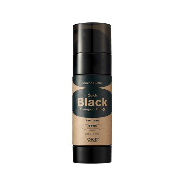 CKD Amino Biotin Quick Black Shampoo Plus, Gray Coverage Hair Color Shampoo, 150 g