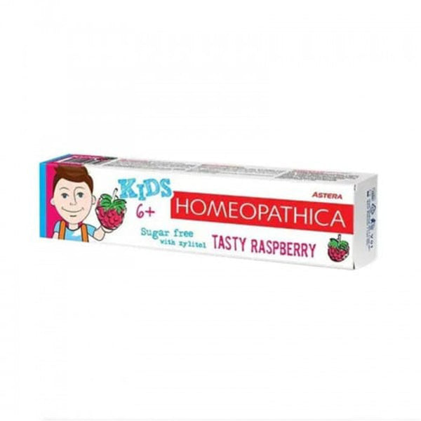 Astera Homeopathica Kids Toothpaste Raspberry Flavor Fluoride-Free Xylitol 50 ml
