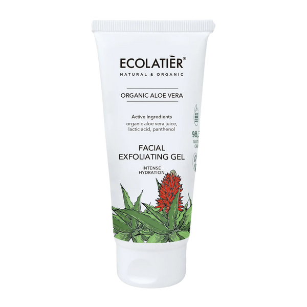 Ecolaiter Exfoliating Moisturizing Face Gel Organic Aloe Vera Extract 100ml