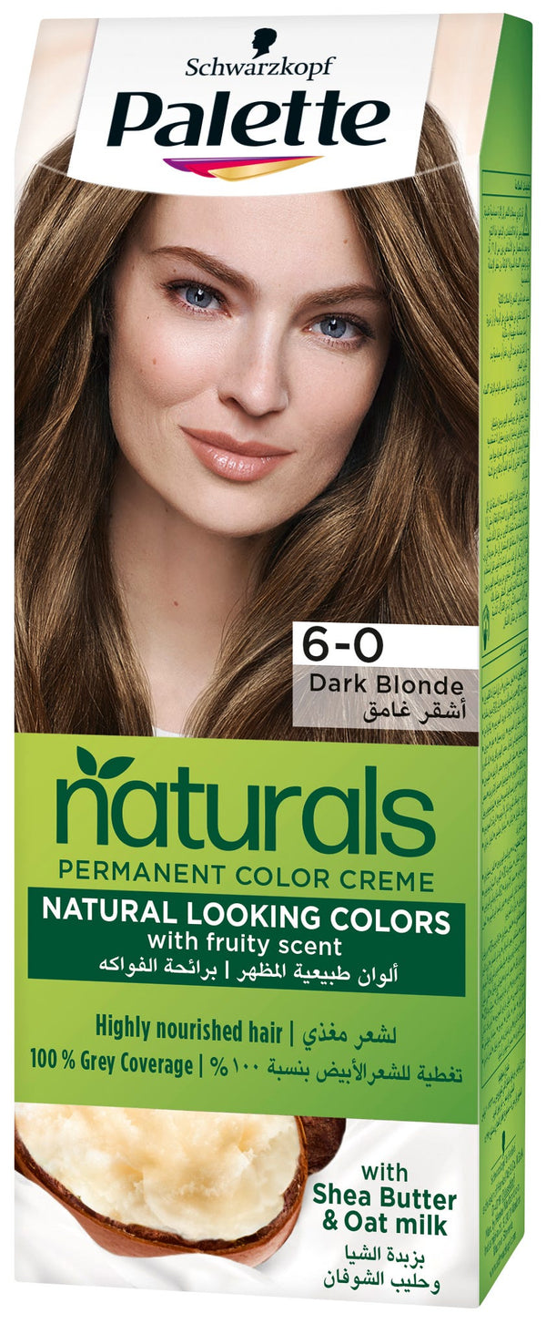 Palette Permanent Hair Colour Creme 6-0 Dark Blonde Fruity Scented Formula