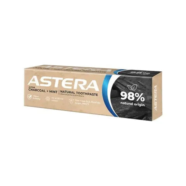Astera Natural Toothpaste Active Charcoal Mint Brightening Care 75 ml