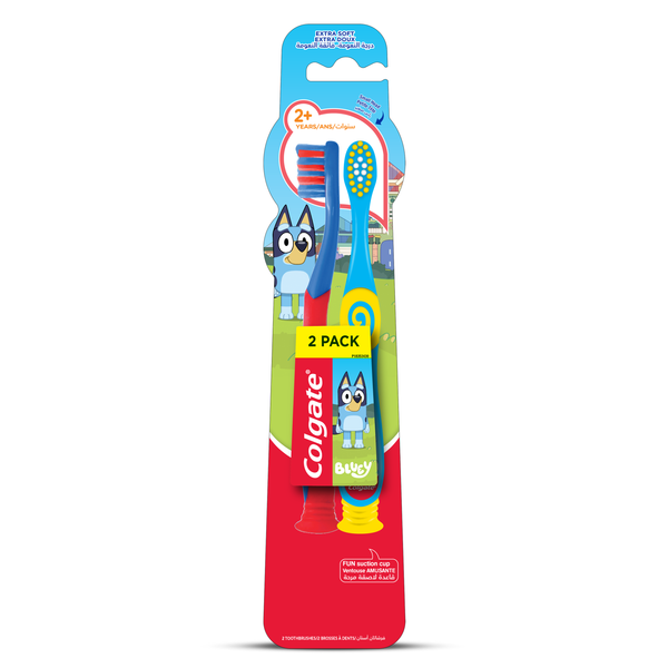 Colgate Kids Bluey Toothbrushes Extra Soft Bristles 2+ Years 2-Pack