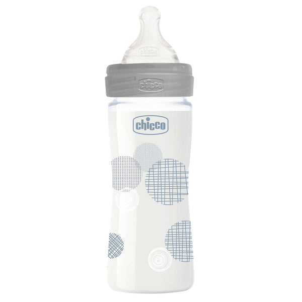 Chicco Well Being Glass Baby Feeding Bottle Slow Flow