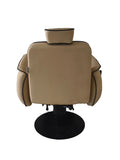 System Salon BX15 Women's Haircut and Makeup Chair Hydraulic Beige and Dark Blue
