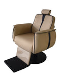 System Salon BX15 Women's Haircut and Makeup Chair Hydraulic Beige and Dark Blue