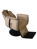 System Salon BX15 Women's Haircut and Makeup Chair Hydraulic Beige and Dark Blue