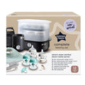 Tommee Tippee Complete Newborn Feeding Kit with Steriliser, Bottle Warmer and Soothers, Black