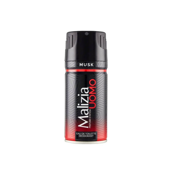 Malizia Uomo Musk Men's Deodorant Spray, Warm Musk Scent, 150 ml
