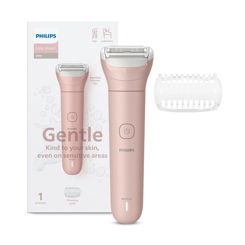 Philips Cordless Wet & Dry Lady Shaver BRL128/10 with Trimming Comb