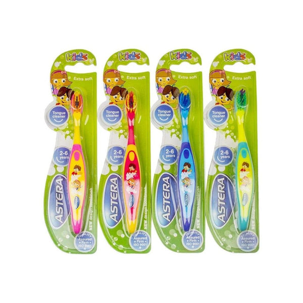 Astera Kids Extra Soft Toothbrush Yellow, Ages 2-6