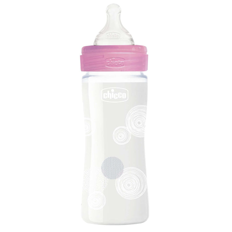 Chicco Well Being Glass Feeding Bottle Girl 240 ml