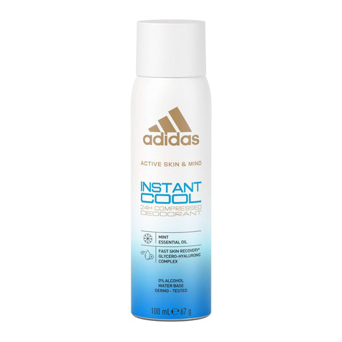 Adidas Active Skin & Mind Instant Cool Deodorant Spray, Alcohol-Free, 100 ml