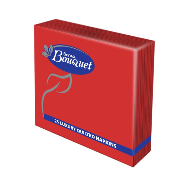 Sanita Bouquet Table Napkins Luxury Red