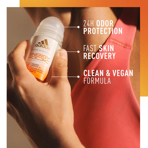 Adidas Active Skin & Mind Energy Kick Roll-On Deodorant Mint Essential Oil 50 ml