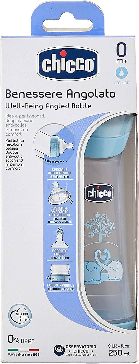 Chicco Angled Baby Feeding Bottle Anti-Colic Physiological Teat
