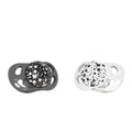 Twistshake Pacifiers Silicone Orthodontic Shape Black and White, 2 Pieces, 0-6 Months