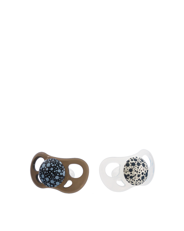 Twistshake Pacifiers Silicone Orthodontic Soothers Black and White 6+ Months, 2 Pack