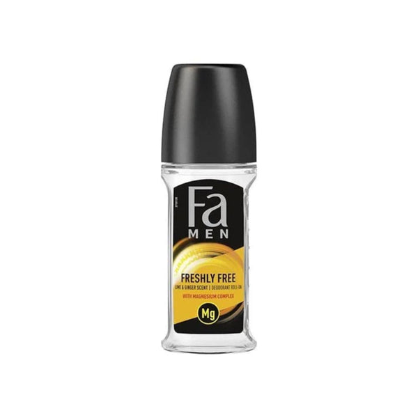 Fa Men Freshly Free Roll-On Deodorant Lemon & Ginger Scent 50 ml
