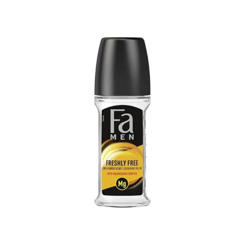 Fa Men Freshly Free Roll-On Deodorant Lemon & Ginger Scent 50 ml