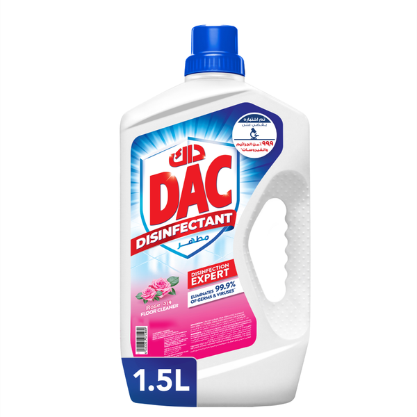 Dac Total Protection Disinfectant Liquid Germ-Killing Formula Rose 1.5 L