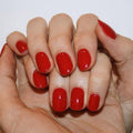 Katia Gorgeous Press On Nails Shine Gel Dark Red 22