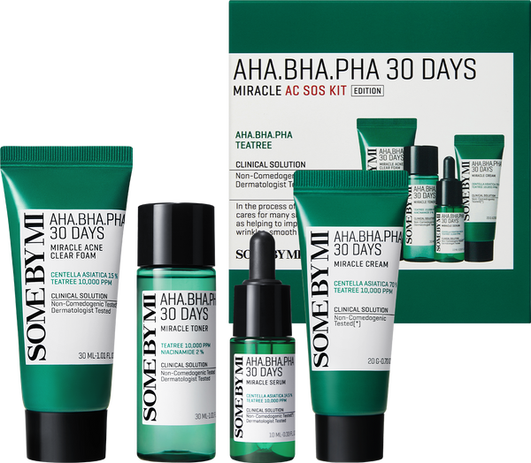 Some By Mi Miracle 30 Days AC SOS Kit, Blemish-Clearing Skincare Set