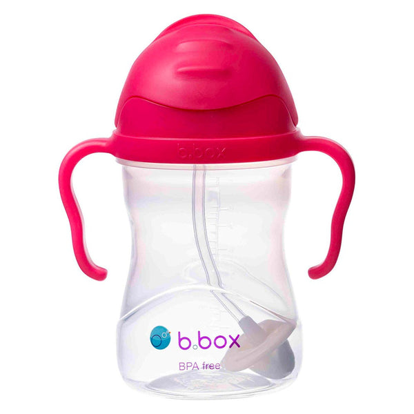 B.Box Sippy Cup Raspberry Leak-Proof Weighted Straw 240ml/8oz