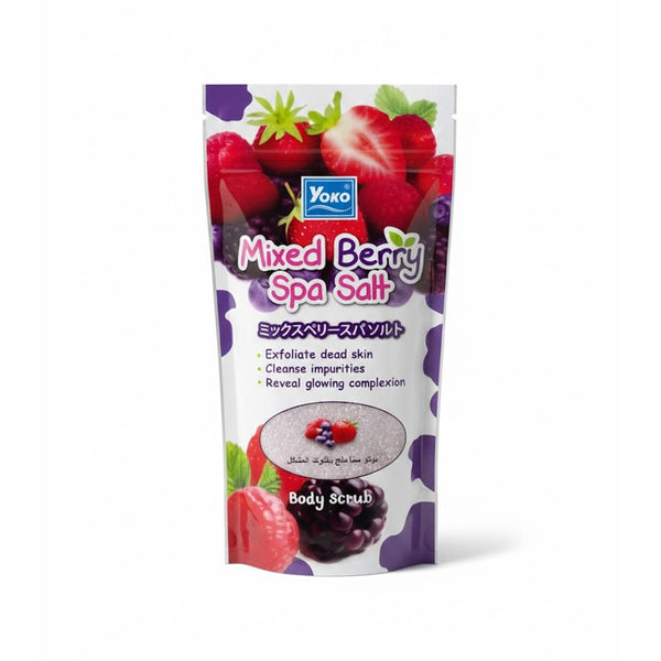 Yoko Mixed Berry Spa Milk Salt Body Scrub with Milk Protein, Vitamin E and Oils, 300 g