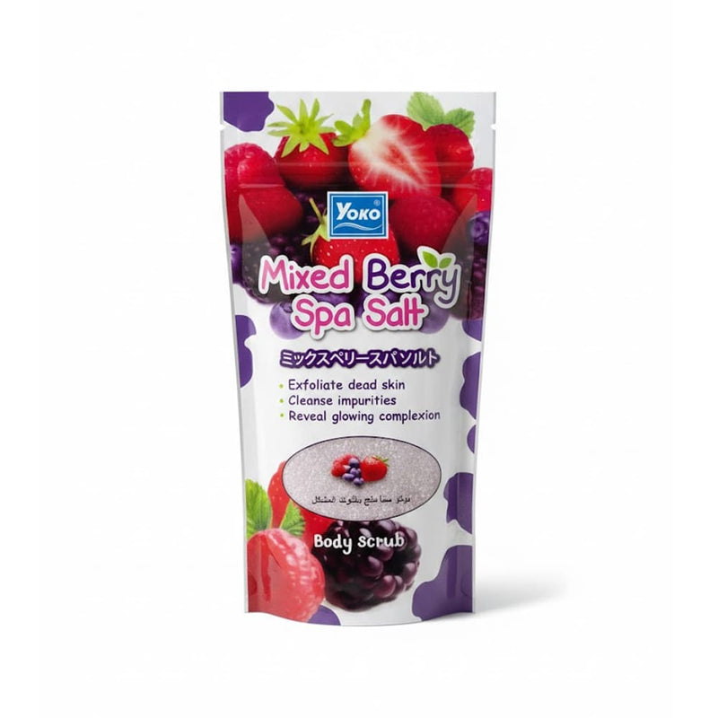 Yoko Mixed Berry Spa Milk Salt Body Scrub with Milk Protein, Vitamin E and Oils, 300 g