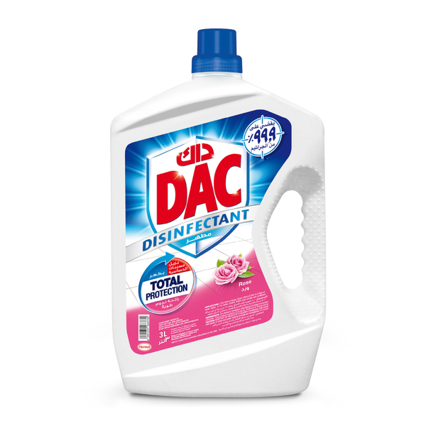 DAC Disinfectant Total Protection Liquid Cleaner Rose Fragrance 3 L