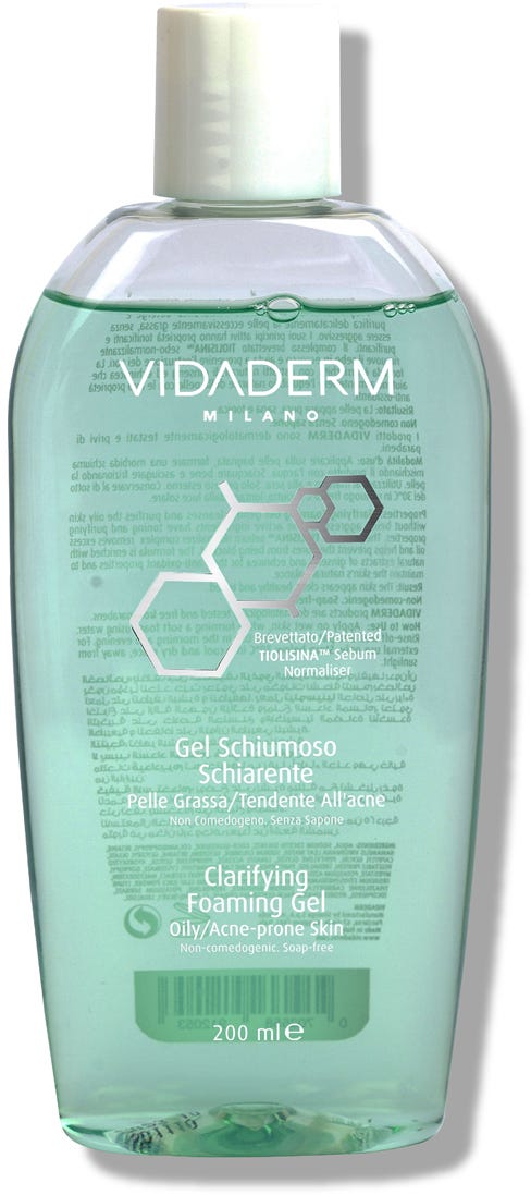 Vidaderm Foaming Face Cleanser Liquid Gel for Oily and Combination Skin 200 ml
